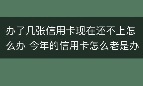 办了几张信用卡现在还不上怎么办 今年的信用卡怎么老是办不下来呢?