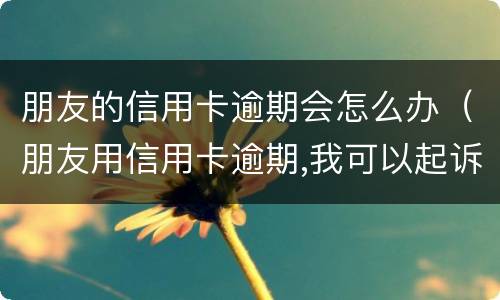 朋友的信用卡逾期会怎么办（朋友用信用卡逾期,我可以起诉吗）