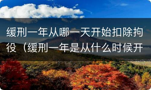缓刑一年从哪一天开始扣除拘役（缓刑一年是从什么时候开始算）