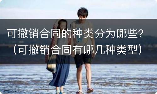 可撤销合同的种类分为哪些？（可撤销合同有哪几种类型）