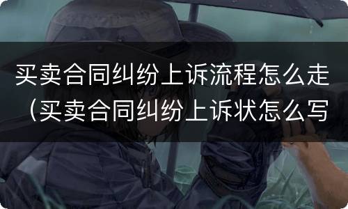 买卖合同纠纷上诉流程怎么走（买卖合同纠纷上诉状怎么写）