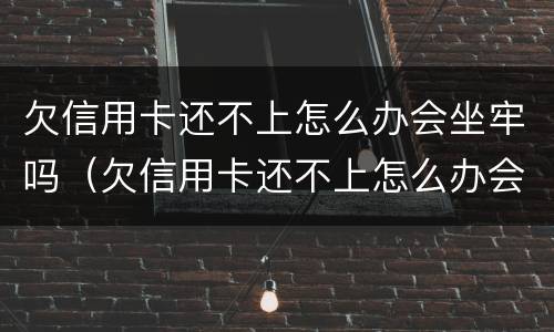 欠信用卡还不上怎么办会坐牢吗（欠信用卡还不上怎么办会不会坐牢）