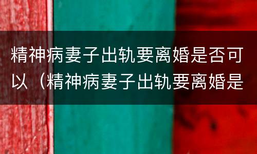 精神病妻子出轨要离婚是否可以（精神病妻子出轨要离婚是否可以报警）