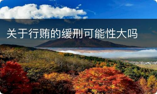 关于行贿的缓刑可能性大吗