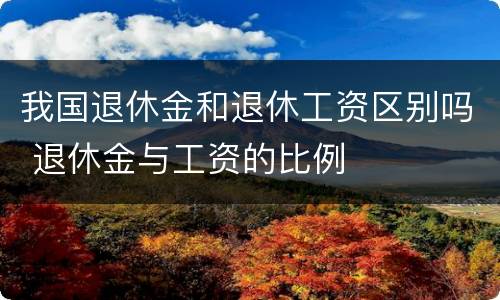 我国退休金和退休工资区别吗 退休金与工资的比例
