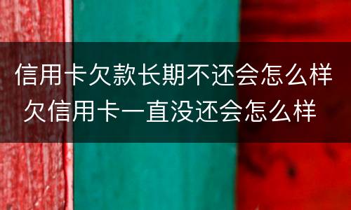 信用卡欠款长期不还会怎么样 欠信用卡一直没还会怎么样