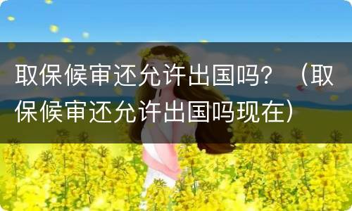 取保候审还允许出国吗？（取保候审还允许出国吗现在）