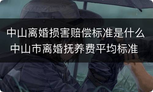中山离婚损害赔偿标准是什么 中山市离婚抚养费平均标准