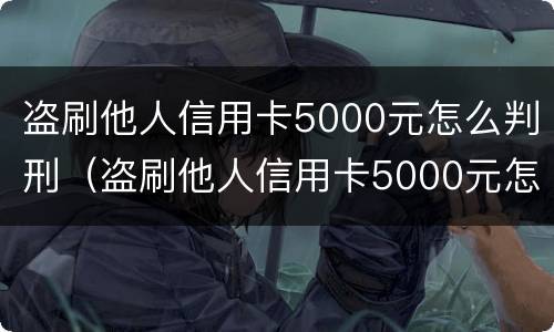 盗刷他人信用卡5000元怎么判刑（盗刷他人信用卡5000元怎么判刑案例）