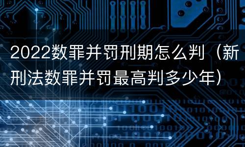 2022数罪并罚刑期怎么判（新刑法数罪并罚最高判多少年）