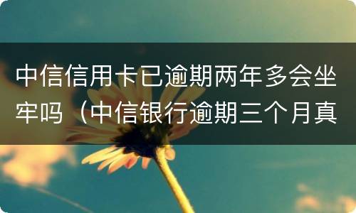中信信用卡已逾期两年多会坐牢吗（中信银行逾期三个月真的会起诉坐牢吗）