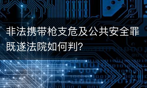 非法携带枪支危及公共安全罪既遂法院如何判？
