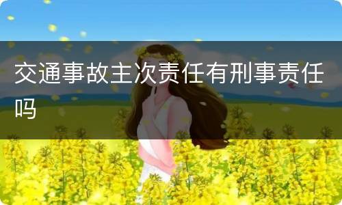 交通事故主次责任有刑事责任吗