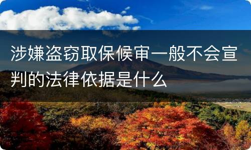 涉嫌盗窃取保候审一般不会宣判的法律依据是什么