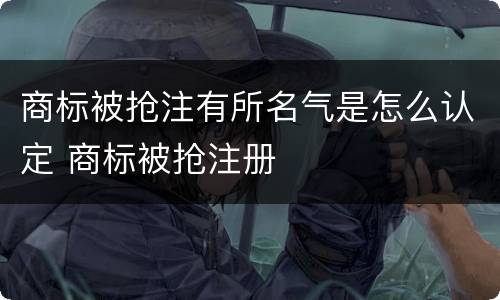 商标被抢注有所名气是怎么认定 商标被抢注册