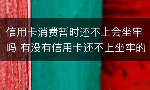 信用卡消费暂时还不上会坐牢吗 有没有信用卡还不上坐牢的