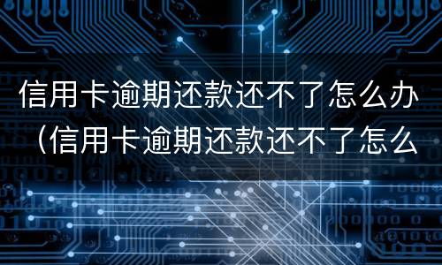 信用卡逾期还款还不了怎么办（信用卡逾期还款还不了怎么办理）