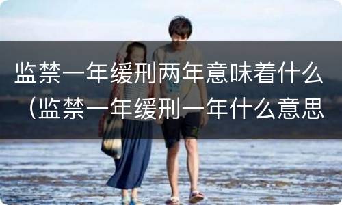 监禁一年缓刑两年意味着什么（监禁一年缓刑一年什么意思）