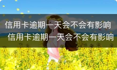 信用卡逾期一天会不会有影响 信用卡逾期一天会不会有影响政审