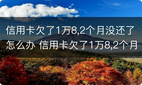 信用卡欠了1万8,2个月没还了怎么办 信用卡欠了1万8,2个月没还了怎么办理
