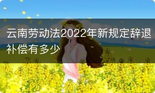 云南劳动法2022年新规定辞退补偿有多少