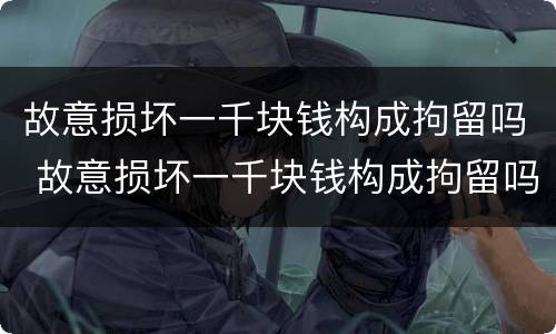 故意损坏一千块钱构成拘留吗 故意损坏一千块钱构成拘留吗判几年