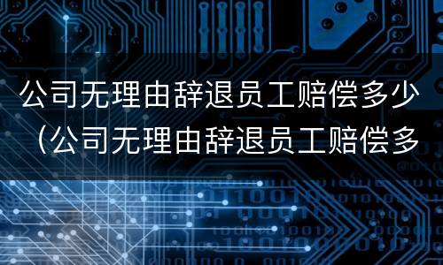 公司无理由辞退员工赔偿多少（公司无理由辞退员工赔偿多少合理）