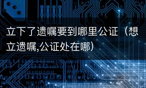 立下了遗嘱要到哪里公证（想立遗嘱,公证处在哪）