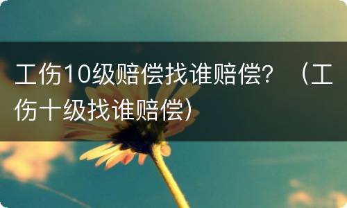 工伤10级赔偿找谁赔偿？（工伤十级找谁赔偿）