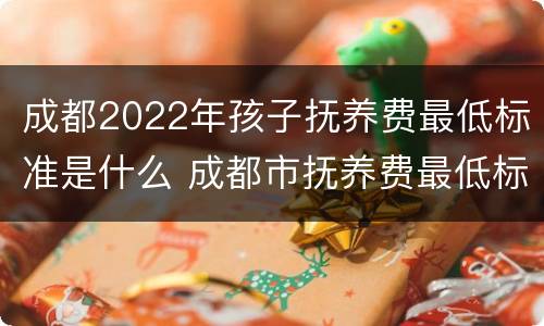 成都2022年孩子抚养费最低标准是什么 成都市抚养费最低标准
