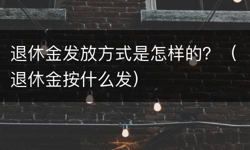 退休金发放方式是怎样的？（退休金按什么发）