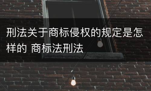 刑法关于商标侵权的规定是怎样的 商标法刑法