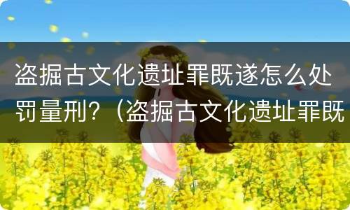 盗掘古文化遗址罪既遂怎么处罚量刑?（盗掘古文化遗址罪既遂怎么处罚量刑标准）