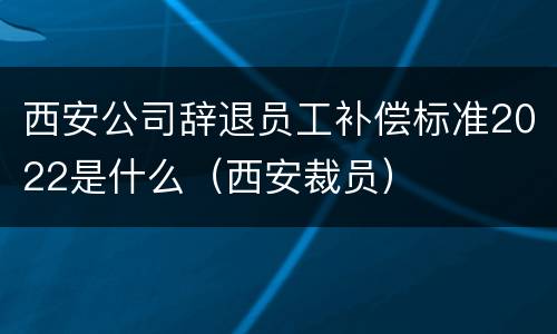 西安公司辞退员工补偿标准2022是什么（西安裁员）