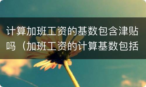 计算加班工资的基数包含津贴吗（加班工资的计算基数包括岗位津贴吗）