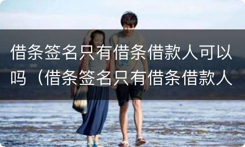 借条签名只有借条借款人可以吗（借条签名只有借条借款人可以吗法律）