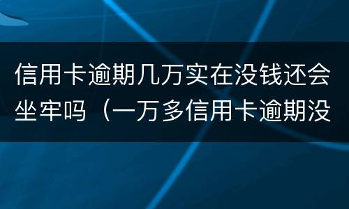 信用卡逾期几万实在没钱还会坐牢吗（一万多信用卡逾期没钱还会坐牢吗）