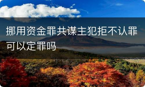 挪用资金罪共谋主犯拒不认罪可以定罪吗