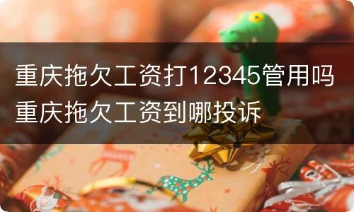 重庆拖欠工资打12345管用吗 重庆拖欠工资到哪投诉