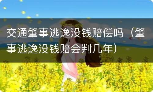 交通肇事逃逸没钱赔偿吗（肇事逃逸没钱赔会判几年）