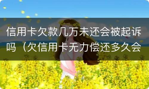 信用卡欠款几万未还会被起诉吗（欠信用卡无力偿还多久会被起诉）