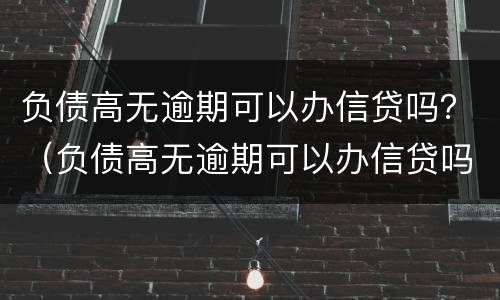 负债高无逾期可以办信贷吗？（负债高无逾期可以办信贷吗）