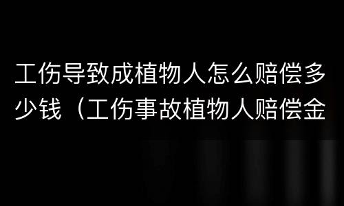 工伤导致成植物人怎么赔偿多少钱（工伤事故植物人赔偿金是多少钱?）