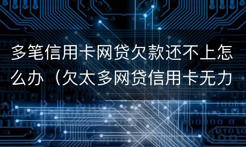多笔信用卡网贷欠款还不上怎么办（欠太多网贷信用卡无力偿还）