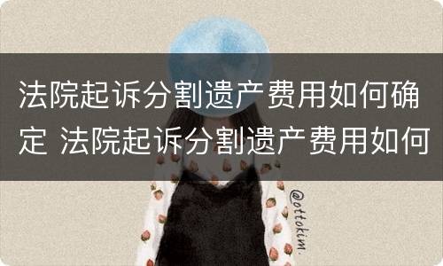 法院起诉分割遗产费用如何确定 法院起诉分割遗产费用如何确定的