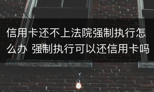 信用卡还不上法院强制执行怎么办 强制执行可以还信用卡吗