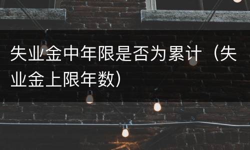 失业金中年限是否为累计（失业金上限年数）