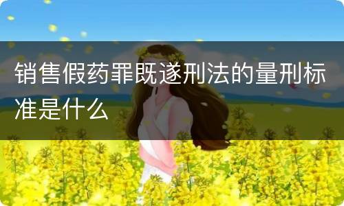 销售假药罪既遂刑法的量刑标准是什么