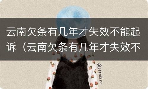 云南欠条有几年才失效不能起诉（云南欠条有几年才失效不能起诉了）