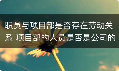 职员与项目部是否存在劳动关系 项目部的人员是否是公司的员工